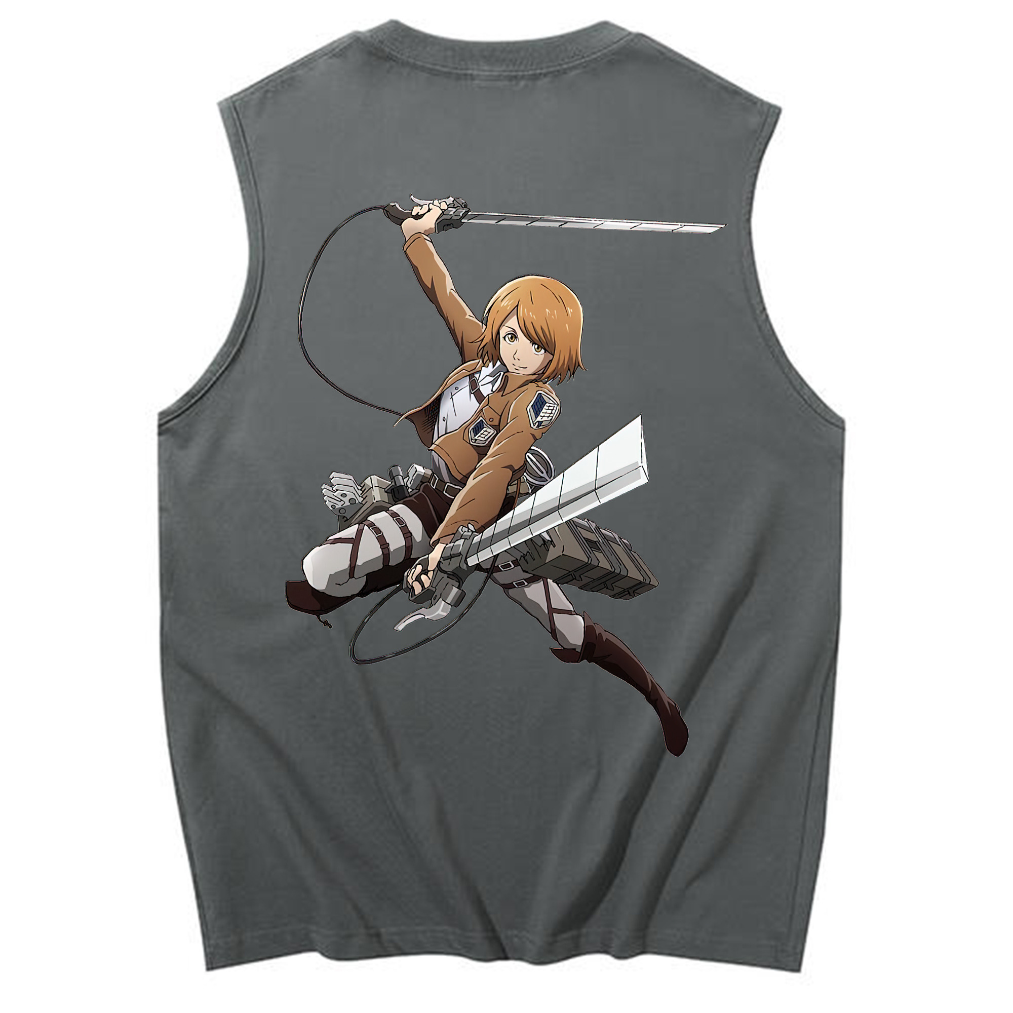 （画像用） 進撃の巨人 ペトラ·ラル Attack on Titan Petra Rall コットン100％タンクトップ（背面プリント）